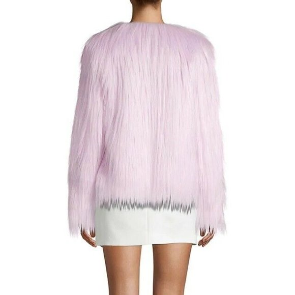 Unreal Fur Faux Fur Jacket in Lotus Pink- Sz Small - Picture 3 of 7